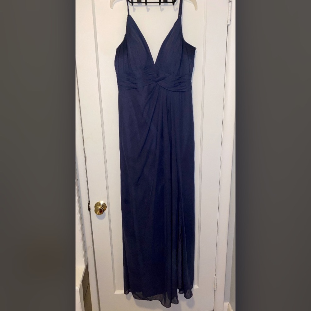 Azazie bridesmaids dress, color stormy!